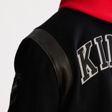 Los Angeles Kings Todd Snyder Black Cashmere Full-Snap Varsity Jacket