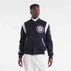 Toronto Maple Leafs Todd Snyder Navy Cashmere Full-Snap Varsity Jacket