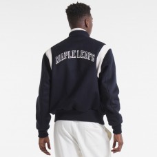 Toronto Maple Leafs Todd Snyder Navy Cashmere Full-Snap Varsity Jacket