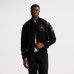Utah Mammoth Todd Snyder Heather Black Cashmere Full-Snap Varsity Jacket