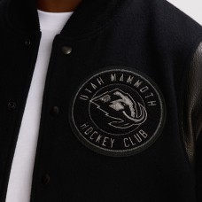 Utah Mammoth Todd Snyder Heather Black Cashmere Full-Snap Varsity Jacket