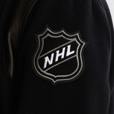 Utah Mammoth Todd Snyder Heather Black Cashmere Full-Snap Varsity Jacket