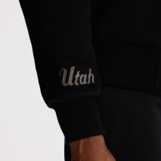 Utah Mammoth Todd Snyder Heather Black Cashmere Full-Snap Varsity Jacket