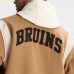 Boston Bruins Todd Snyder Oatmeal Cashmere Full-Snap Varsity Jacket