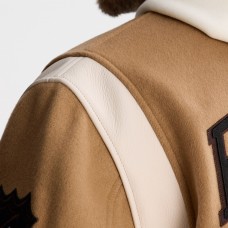 Boston Bruins Todd Snyder Oatmeal Cashmere Full-Snap Varsity Jacket