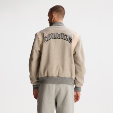 Montreal Canadiens Todd Snyder Dark Heather Gray Cashmere Full-Snap Varsity Jacket