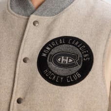 Montreal Canadiens Todd Snyder Dark Heather Gray Cashmere Full-Snap Varsity Jacket