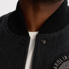 Куртка Carolina Hurricanes Todd Snyder Dark Heather Gray Cashmere Full-Snap Varsity Куртка Carolina Hurricanes Todd Snyder Dark Heather Gray Cashmere Full-Snap Varsity