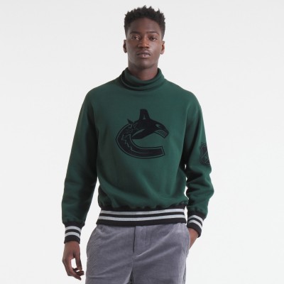 Vancouver Canucks Todd Snyder by Fanatics Dark Green Relaxed Canadian Fleece Turtleneck