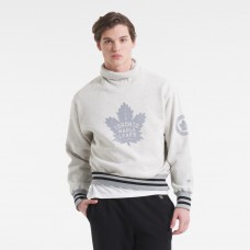 Toronto Maple Leafs Todd Snyder by Fanatics Heather Gray Relaxed Canadian Fleece Turtleneck