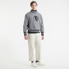 Chicago Blackhawks Todd Snyder by Fanatics Dark Heather Gray Relaxed Canadian Fleece Turtleneck