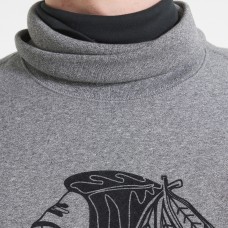 Chicago Blackhawks Todd Snyder by Fanatics Dark Heather Gray Relaxed Canadian Fleece Turtleneck