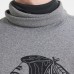 Chicago Blackhawks Todd Snyder by Fanatics Dark Heather Gray Relaxed Canadian Fleece Turtleneck
