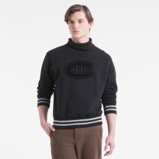 Montreal Canadiens Todd Snyder by Fanatics Black Relaxed Canadian Fleece Turtleneck