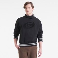 Carolina Hurricanes Todd Snyder by Fanatics Black Relaxed Canadian Fleece Turtleneck Carolina Hurricanes Todd Snyder by Fanatics Black Relaxed Canadian Fleece Turtleneck