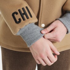 Chicago Blackhawks Todd Snyder Oatmeal Cashmere Full-Snap Coaches Jacket