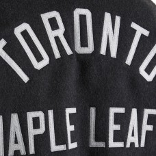 Toronto Maple Leafs Todd Snyder Heather Black Cashmere Full-Snap Coaches Jacket