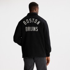 Boston Bruins Todd Snyder Black Cashmere Full-Snap Coaches Jacket Boston Bruins Todd Snyder Black Cashmere Full-Snap Coaches Jacket