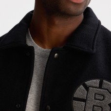 Boston Bruins Todd Snyder Black Cashmere Full-Snap Coaches Jacket Boston Bruins Todd Snyder Black Cashmere Full-Snap Coaches Jacket