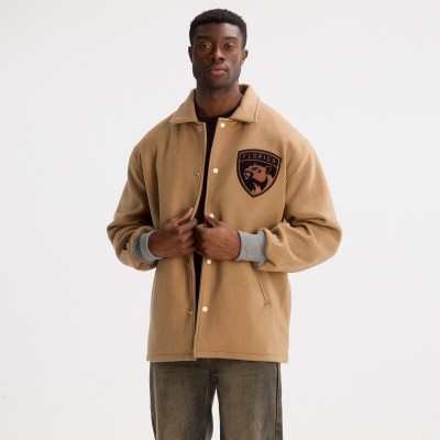 Florida Panthers Todd Snyder Oatmeal Cashmere Full-Snap Coaches Jacket