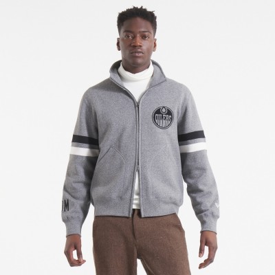 Edmonton Oilers Todd Snyder by Fanatics Dark Heather Gray Full-Zip Fleece