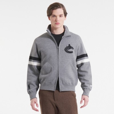 Vancouver Canucks Todd Snyder by Fanatics Dark Heather Gray Full-Zip Fleece