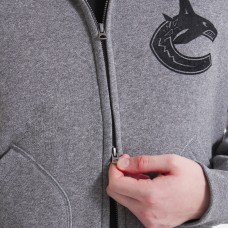 Vancouver Canucks Todd Snyder by Fanatics Dark Heather Gray Full-Zip Fleece