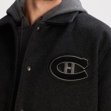 Montreal Canadiens Todd Snyder Heather Black Cashmere Full-Snap Coaches Jacket