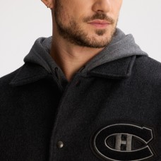 Montreal Canadiens Todd Snyder Heather Black Cashmere Full-Snap Coaches Jacket