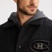 Montreal Canadiens Todd Snyder Heather Black Cashmere Full-Snap Coaches Jacket