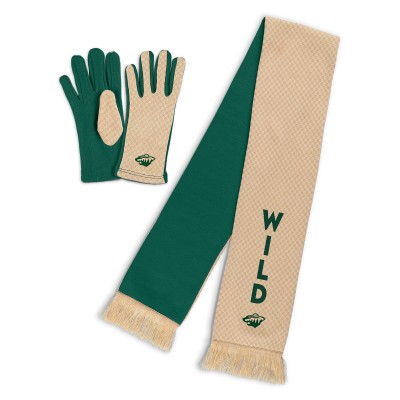 Женская Minnesota Wild WEAR by Erin Andrews Tonal Microcheck Scarf & Glove Set