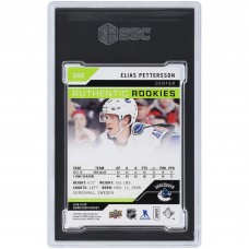 Elias Pettersson Vancouver Canucks 2018-19 Upper Deck SP Game Used Green Storm #200 #1/1 SGC Authenticated 9 Rookie Card