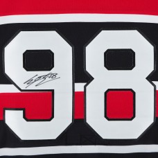 Игровая джерси Connor Bedard Chicago Blackhawks Autographed Fanatics Authentic Reverse Retro adidas Authentic