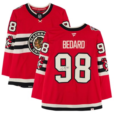 Игровая джерси Connor Bedard Chicago Blackhawks Autographed Fanatics Authentic 2025 Winter Classic Fanatics Premium