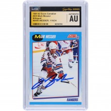 Mark Messier New York Rangers Autographed 1991-92 Score Canadian Bilingual #635 CGC Fanatics Witnessed Authenticated Card Mark Messier New York Rangers Autographed 1991-92 Score Canadian Bilingual #635 CGC Fanatics Witnessed Authenticated Card