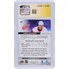 Simon Edvinsson Detroit Red Wings Autographed 2023-24 Upper Deck Series 1 Young Guns #228 CGC Fanatics Witnessed Authenticated Auto 10 Rookie Card