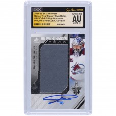 Philipp Grubauer Colorado Avalanche Autographed 2021-22 Upper Deck SP Game Used Banner Year Stanley Cup Relic #BYSC-PG CGC Fanatics Witnessed Authenticated Auto 10 Card