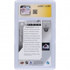 Philipp Grubauer Colorado Avalanche Autographed 2021-22 Upper Deck SP Game Used Banner Year Stanley Cup Relic #BYSC-PG CGC Fanatics Witnessed Authenticated Auto 10 Card
