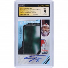 Philipp Grubauer Colorado Avalanche Autographed 2021-22 Upper Deck SP Game Used 2 Color Banner Year Lake Tahoe Games Relics #BYLT-PG CGC Fanatics Witnessed Authenticated 9/10 Card