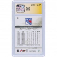 Mark Messier New York Rangers Autographed 2010-11 Upper Deck SP Authentic #58 CGC Fanatics Witnessed Authenticated Card with HOF 2007 Inscription Mark Messier New York Rangers Autographed 2010-11 Upper Deck SP Authentic #58 CGC Fanatics Witnessed Authenticated Card with HOF 2007 Inscription