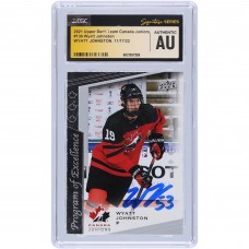 Wyatt Johnston Dallas Stars Autographed 2021 Upper Deck Team Canada Juniors #136 CGC Fanatics Witnessed Authenticated Rookie Card