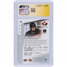 Wyatt Johnston Dallas Stars Autographed 2021 Upper Deck Team Canada Juniors #136 CGC Fanatics Witnessed Authenticated 9/10 Rookie Card