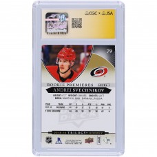 Andrei Svechnikov Carolina Hurricanes Autographed 2018-19 Upper Deck Trilogy #79 #/999 CGC Fanatics Witnessed Authenticated Auto 10 Rookie Card Andrei Svechnikov Carolina Hurricanes Autographed 2018-19 Upper Deck Trilogy #79 #/999 CGC Fanatics Witnessed Authenticated Auto 10 Rookie Card