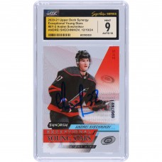 Andrei Svechnikov Carolina Hurricanes Autographed 2020-21 Upper Deck Synergy Exceptional Young Stars #EY-2 #/749 CGC Fanatics Witnessed Authenticated 9/10 Card
