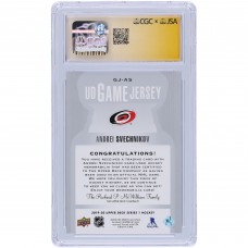 Andrei Svechnikov Carolina Hurricanes Autographed 2019-20 Upper Deck UD Game Jersey Relic #GJ-AS CGC Fanatics Witnessed Authenticated Auto 10 Card Andrei Svechnikov Carolina Hurricanes Autographed 2019-20 Upper Deck UD Game Jersey Relic #GJ-AS CGC Fanatics Witnessed Authenticated Auto 10 Card