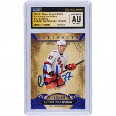 Andrei Svechnikov Carolina Hurricanes Autographed 2020-21 Upper Deck Artifacts Blue Sapphire #34 #/499 CGC Fanatics Witnessed Authenticated Auto 10 Card Andrei Svechnikov Carolina Hurricanes Autographed 2020-21 Upper Deck Artifacts Blue Sapphire #34 #/499 CGC Fanatics Witnessed Authenticated Auto 10 Card