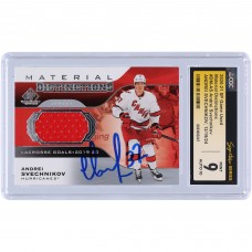 Andrei Svechnikov Carolina Hurricanes Autographed 2020-21 Upper Deck SP Game Used Materials Distinctions Jersey Relic #DM-AS CGC Fanatics Witnessed Authenticated 9/10 Card Andrei Svechnikov Carolina Hurricanes Autographed 2020-21 Upper Deck SP Game Used Materials Distinctions Jersey Relic #DM-AS CGC Fanatics Witnessed Authenticated 9/10 Card