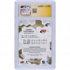 Andrei Svechnikov Carolina Hurricanes Autographed 2020-21 Upper Deck SPx Jersey Relic #37 CGC Fanatics Witnessed Authenticated 9/10 Card