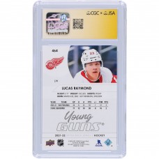 Lucas Raymond Detroit Red Wings Autographed 2021-22 Upper Deck Series 2 Young Guns #464 CGC Fanatics Witnessed Authenticated Auto 10 Rookie Card