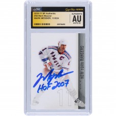 Mark Messier New York Rangers Autographed 2010-11 Upper Deck SP Authentic #58 CGC Fanatics Witnessed Authenticated Auto 10 Card with HOF 2007 Inscription Mark Messier New York Rangers Autographed 2010-11 Upper Deck SP Authentic #58 CGC Fanatics Witnessed Authenticated Auto 10 Card with HOF 2007 Inscription